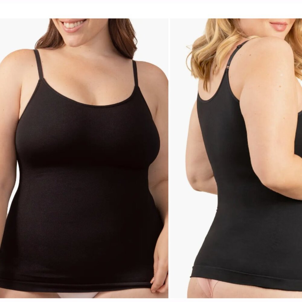 Shapermint All Day Every Day Scoop Neck Cami Top Black Women's 2XL 18 / 20